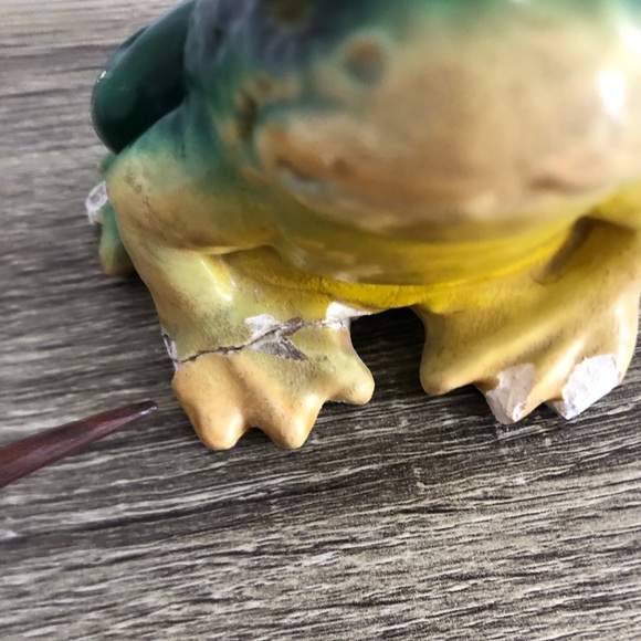 Vtg Chalkware Frog Statue - Picture 10 of 13